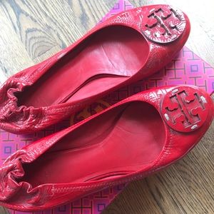 Tory Burch Red Flats Size 9